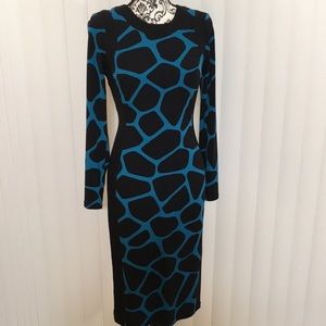 Maggy L Giraffe Print Pencil Dress